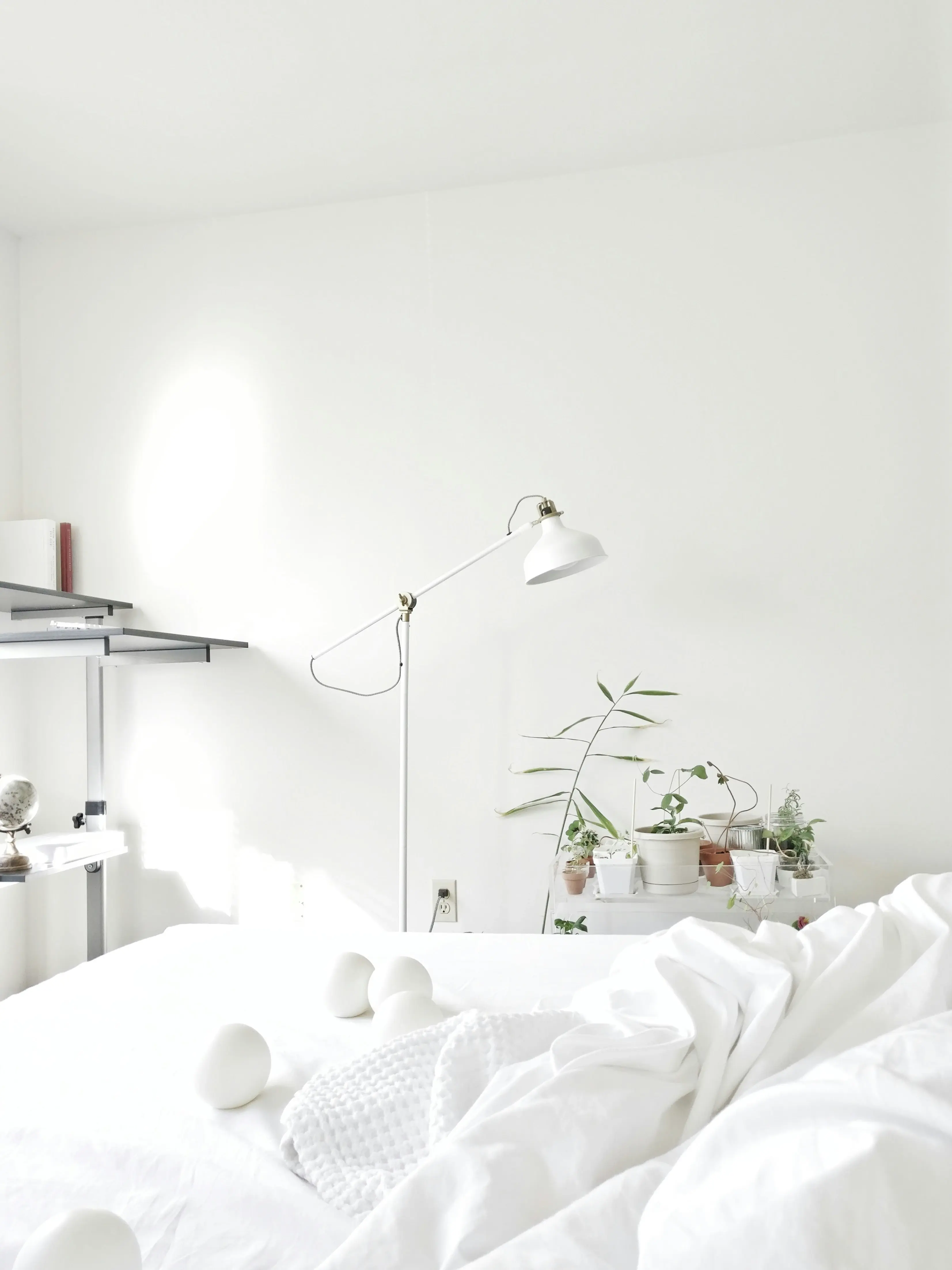 House interior with lamp